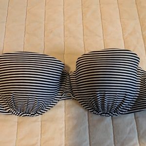 Aerie Strapless Striped Push Up Bikini Top